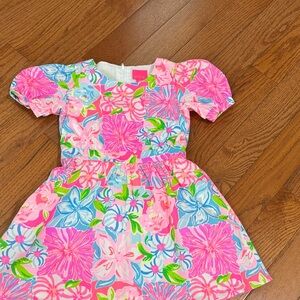 Lilly Pulitzer Floral Pink Girls Dress